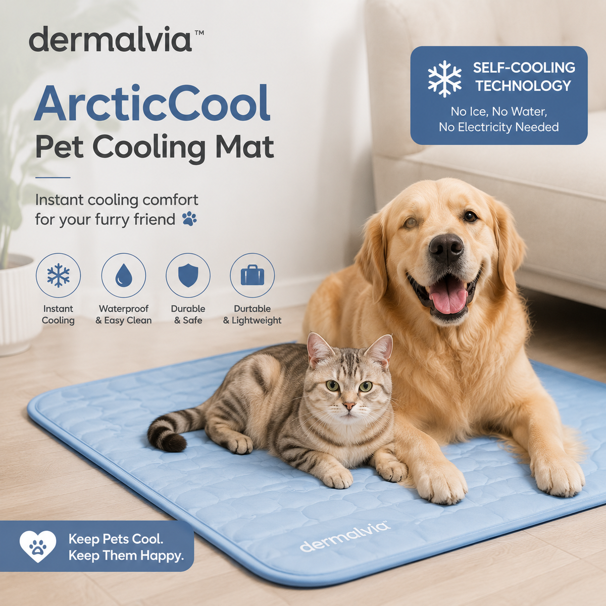 dermalvia™ ArcticCool Pet Cooling Mat